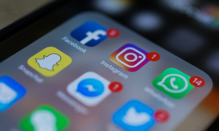 Facebook, Instagram, Twitter and other social networks on a smartphone in an undated file photo. (Chandan Khanna/AFP via Getty Images)