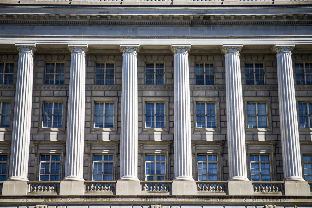 The Internal Revenue Service (IRS) building in Washington, D.C. on April 15, 2019. (Zach Gibson/Getty Images)