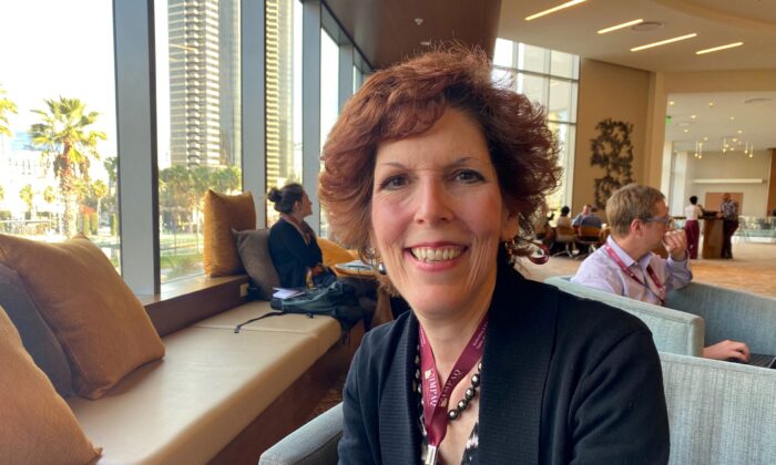 Cleveland Federal Reserve Bank President Loretta Mester poses during an interview on the sidelines of the American Economic Association’s annual meeting in San Diego, Calif., on Jan. 3, 2020. (Ann Saphir/Reuters)
