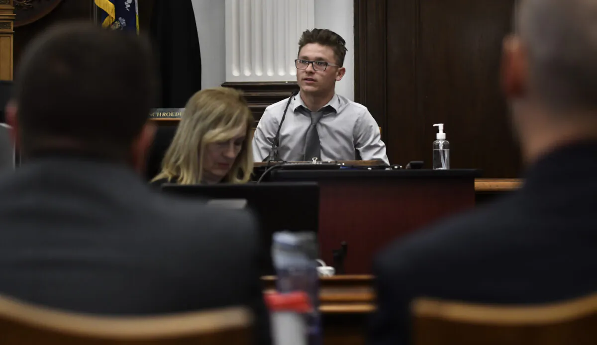 Witness Dominick Black testifies during the trial of Kyle Rittenhouse at the Kenosha County Courthouse in Kenosha, Wis., on Nov. 2, 2021. (Sean Krajacic/Pool/Getty Images)