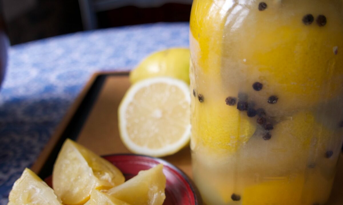 After a month of pickling, your preserved lemons should be soft and translucent—and pack a powerful, citrusy punch. (Victoria de la Maza)