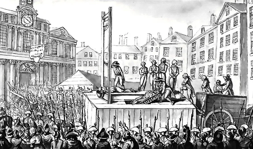From  "La Guillotine en 1793" by H. Fleischmann (1908). (PD-US)