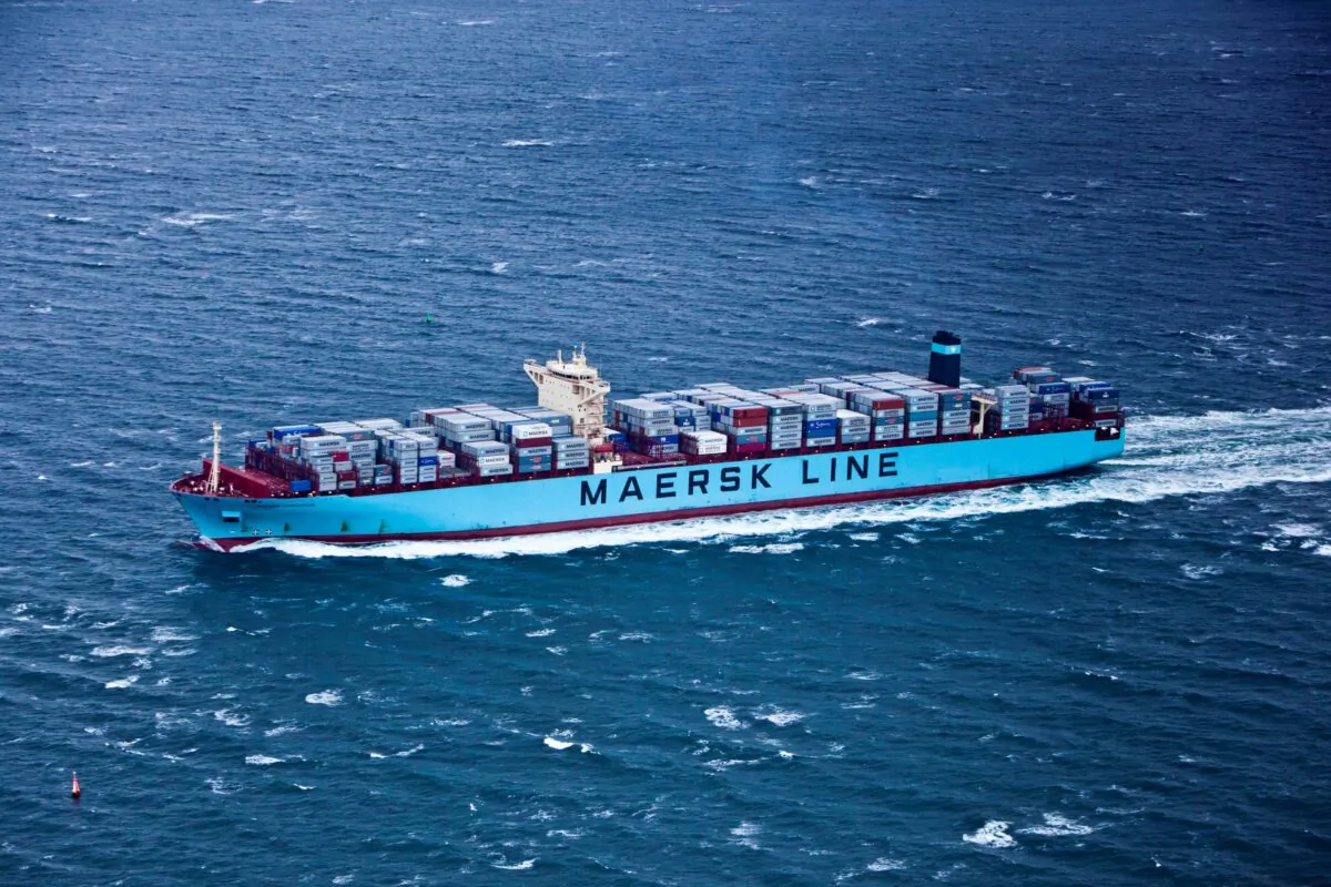 A Maersk tanker sails, on Dec. 12, 2012. (Asger Ladefoged/Ritzau Scanpix via Reuters)