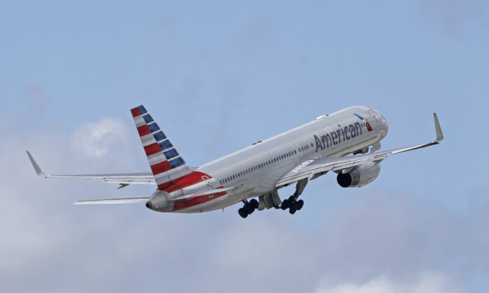 An American Airlines passenger jet takes off from Miami International Airport in Miami, on June 3, 2016. (Alan Diaz/AP Photo)