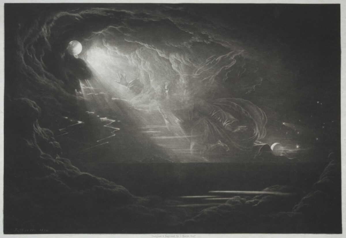 “The Creation of Light,” 1824, by John Martin. Illustration for “Paradise Lost” by John Milton. (Public Domain)