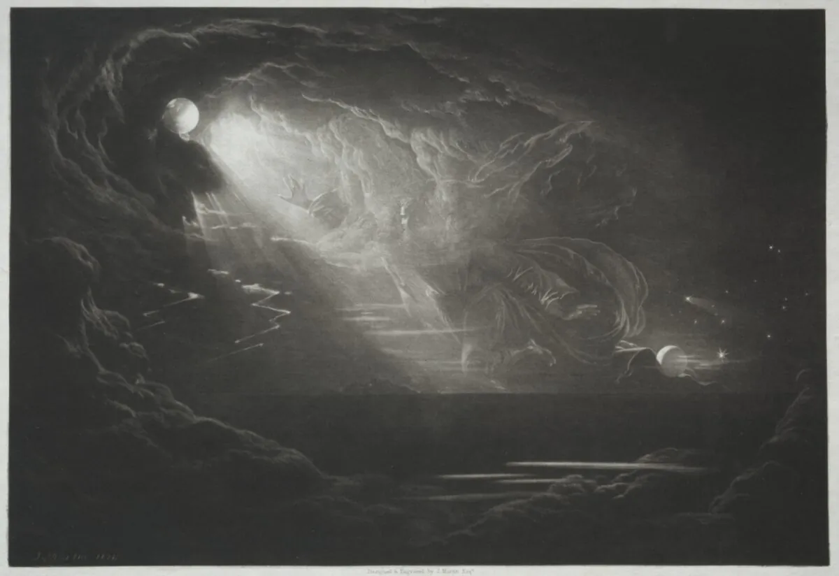 “The Creation of Light,” 1824, by John Martin. Illustration for “Paradise Lost” by John Milton. (Public Domain)