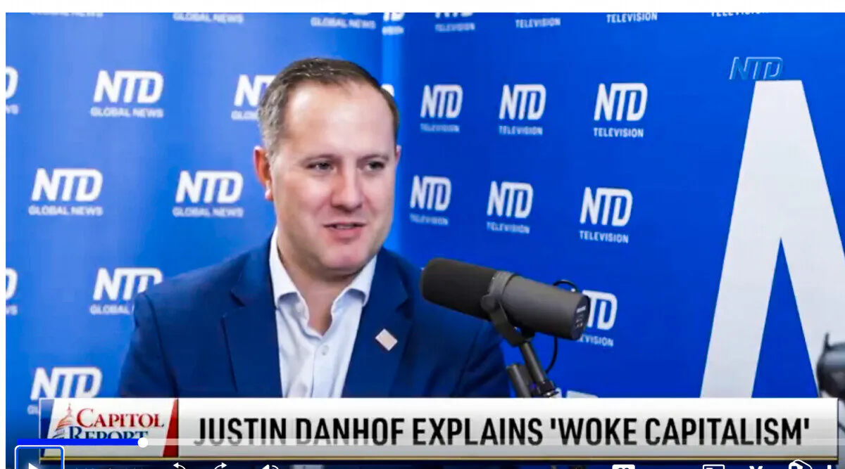Justin Danhof, executive vice president of the National Center for Public Policy Research, on NTD’s "Capitol Report," on Jan. 3, 2022. (Screenshot/NTD)