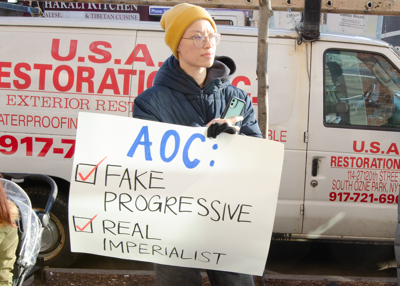 Anti-War Activists Protest at Ocasio-Cortez's Queens Office - Vimarsana News