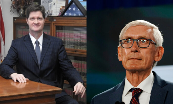 Milwaukee County District Attorney John Chisholm and Wisconsin Gov. Tony Evers in file photographs. (Milwaukee County District Attorney's Office; Getty Images)