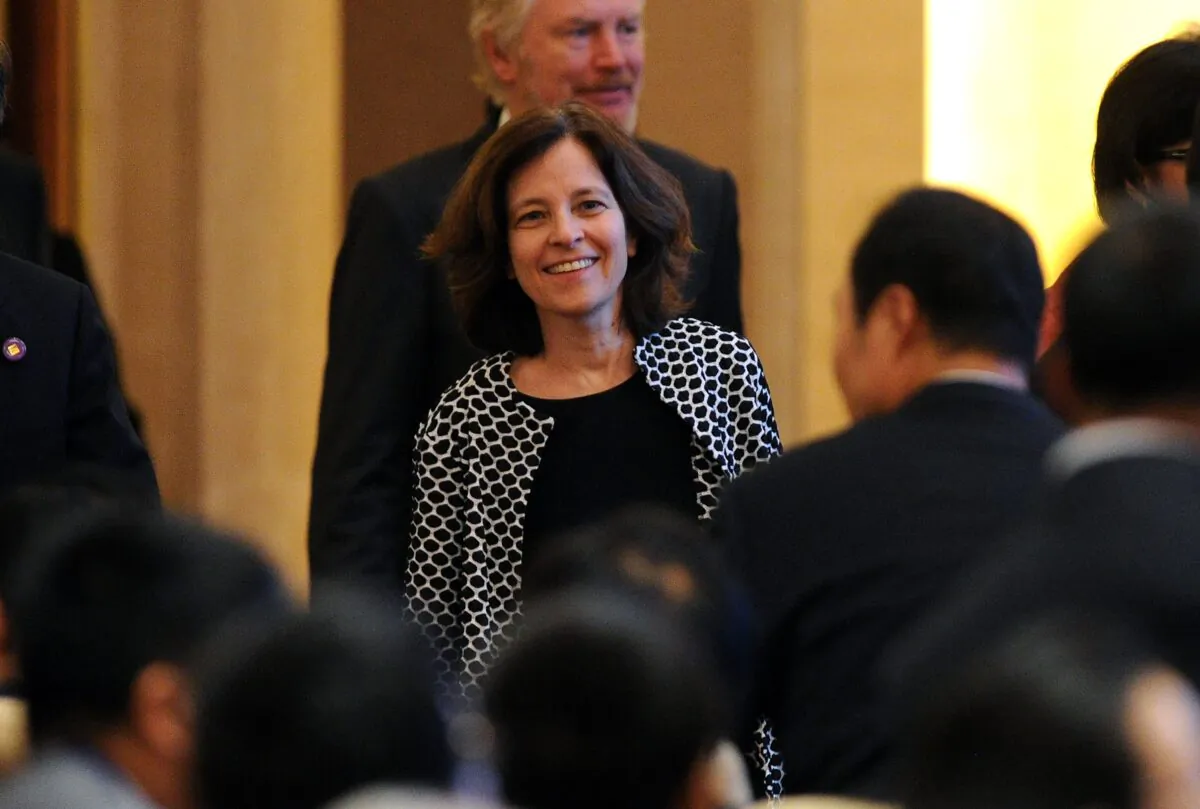 U.S. Deputy Secretary of the Treasury Sarah Bloom Raskin (C) attends the opening ceremony of the Asia-Pacific Economic Cooperation (APEC) Finance Ministers's Meeting in Beijing on Oct. 22, 2014. (Wang Zhao/AFP via Getty Images)