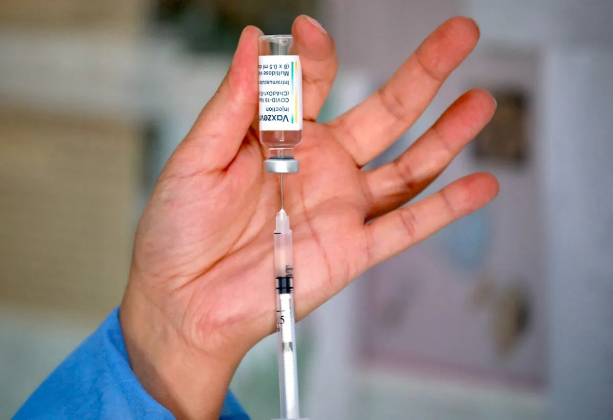 A dose of the AstraZeneca COVID-19 vaccine in a file photograph. (Louai Beshara/AFP via Getty Images)