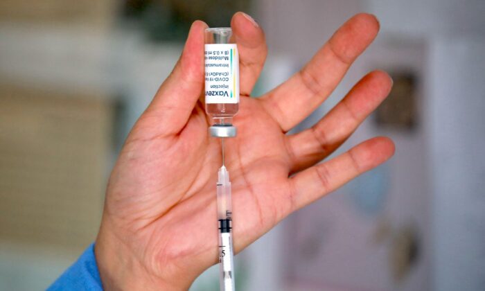 A dose of the Vaxzevria AstraZeneca vaccine in an undated file photo. (Louai Beshara/AFP via Getty Images)