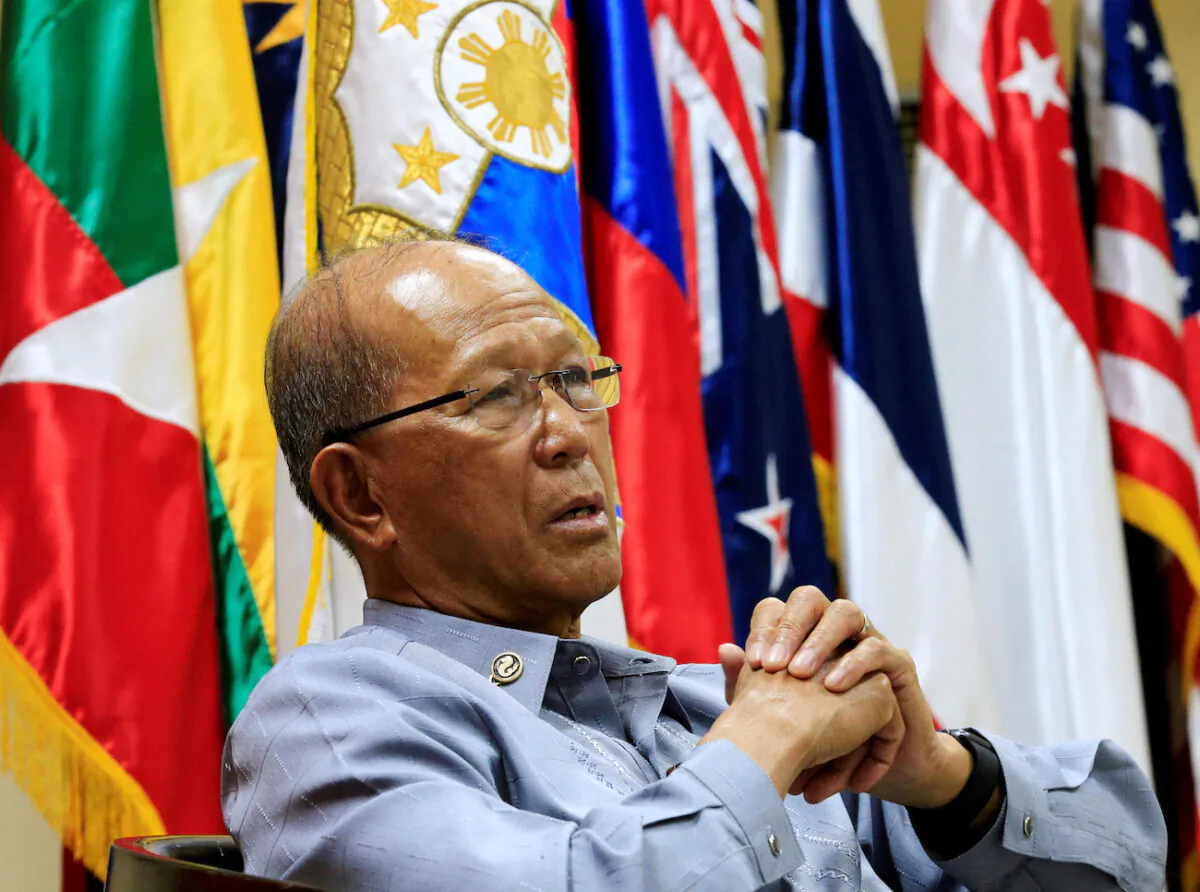 Philippine Defence Secretary Delfin Lorenzana answers questions during a Reuters interview at the military headquarters of Camp Aquinaldo in Quezon city, metro Manila, Philippines, on Feb. 9, 2017. (Romeo Ranoco/Reuters)