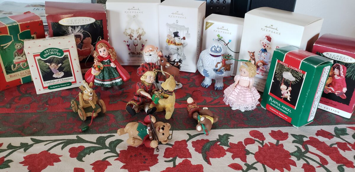 Purchasing a new ornament each year for each child has been a tradition in the Sherman household for decades. These represent a few collected by and now given to their daughter as a start to her own family tradition. (Anita L. Sherman)