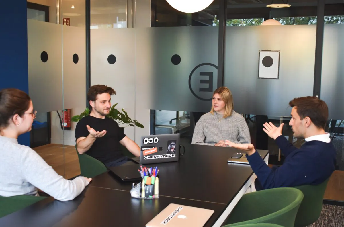 A stock photo of a business meeting. (Cherrydeck/Unsplash)