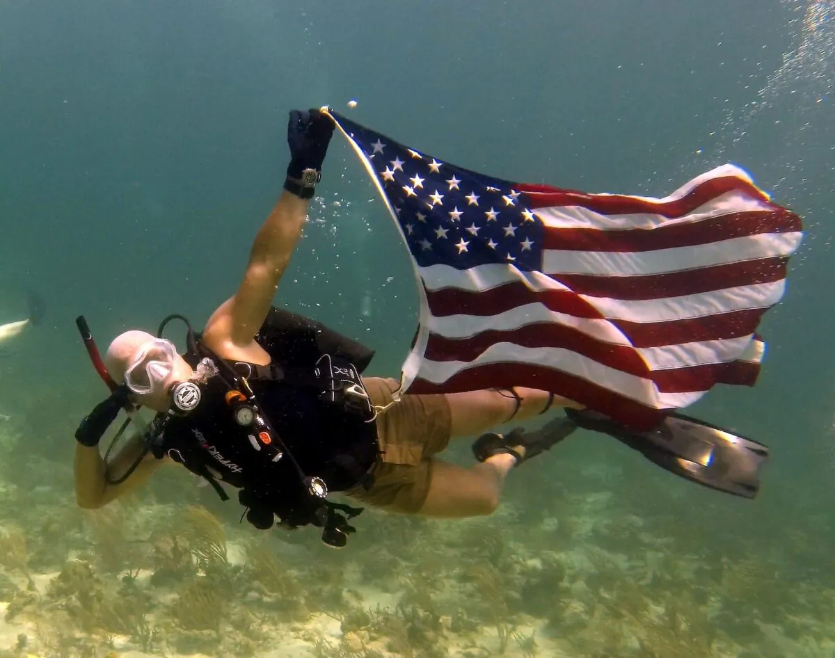 Dean Z. on a Deep Sea Valkyries trip. (Courtesy of Neysa Grzywa)