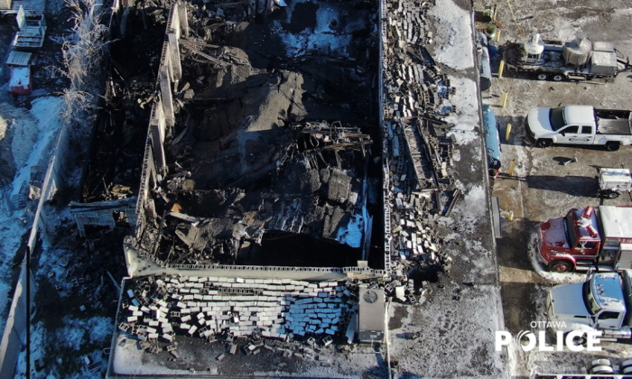 Aftermath of the deadly explosion at Eastway Tank Pump & Meter Ltd. in Nepean, Ottawa. (Ottawa Police)