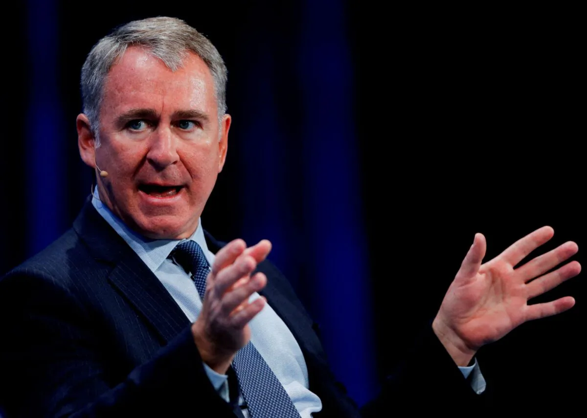 Ken Griffin, founder and CEO of Citadel, speaks during the Milken Institute's 22nd annual Global Conference in Beverly Hills, Calif., on April 30, 2019. (Mike Blake/Reuters)