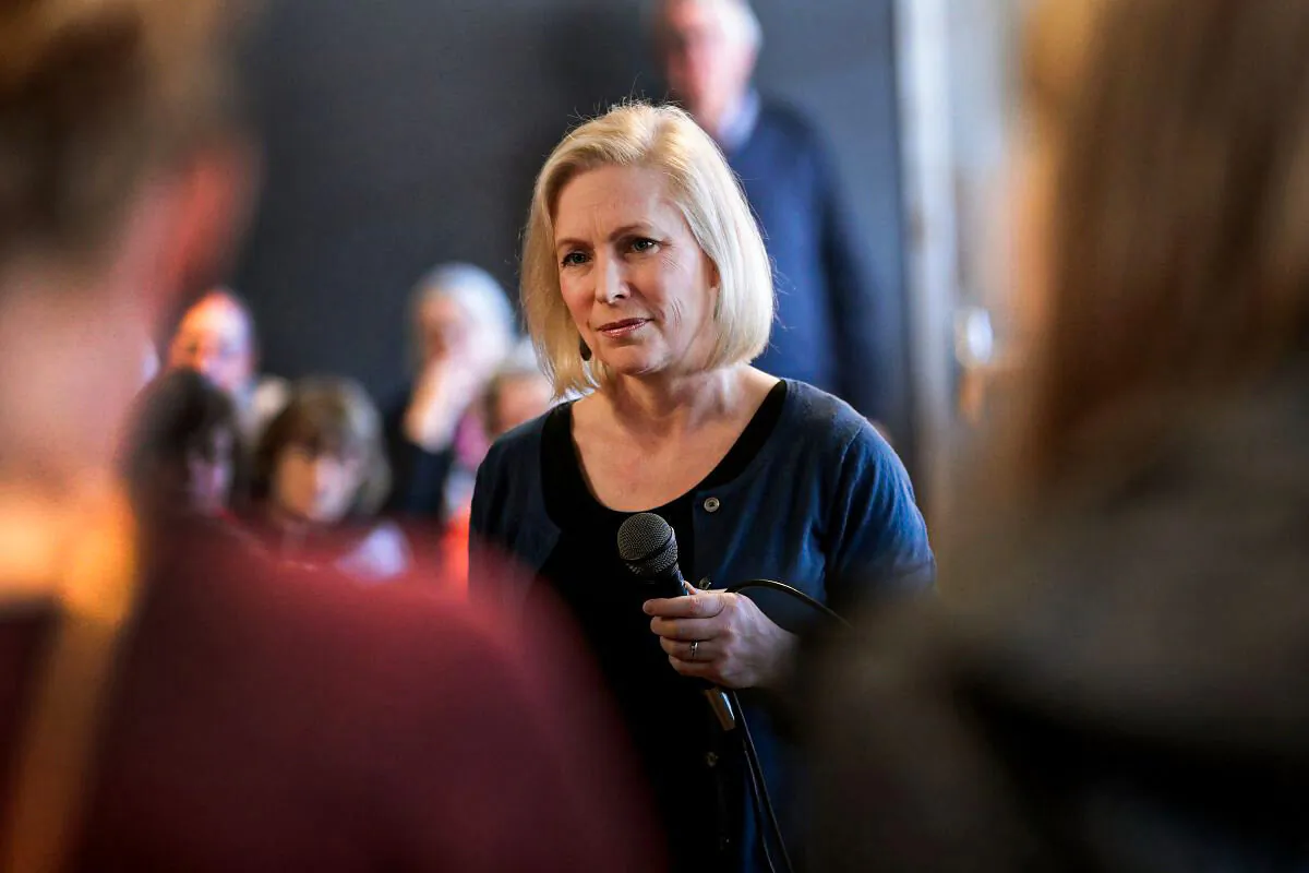 Sen. Kirsten Gillibrand (D-NY) speaks to guests during a campaign stop on March 19, 2019 in Dubuque, Iowa. (Scott Olson/Getty Images)