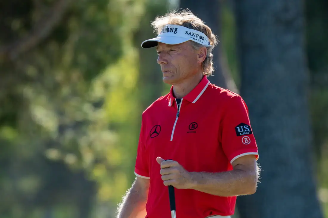 Bernhard Langer on the green of the eighth during the final round of the Charles Schwab Cup Championship golf tournament at Phoenix Country Club in Phoenix, Arizona on Nov 14, 2021. (Allan Henry-USA TODAY Sports via Field Level Media)
