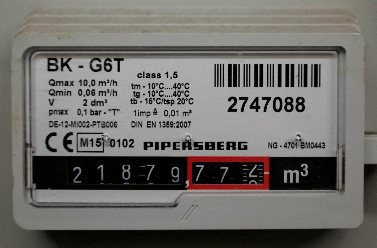 A gas meter near Bonn, Germany