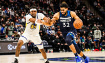 Towns Carries Timberwolves Past Curry-Less Warriors, 119-99