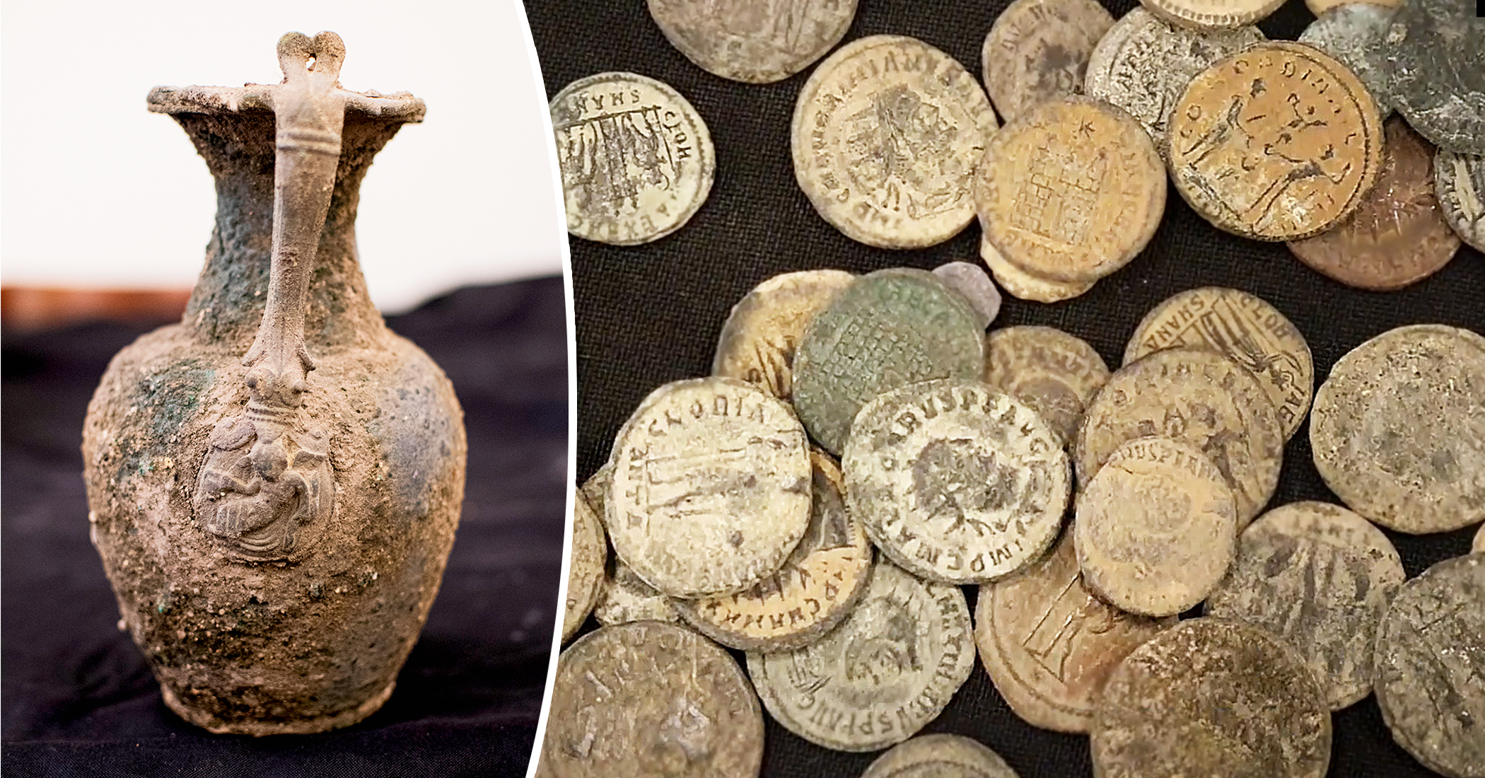 Officials Recover 1,900-Year-Old Roman Coins, Bronze Jug From Trunk of Suspicious Vehicle in Jerusalem - Vimarsana News