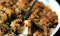 Lifestyle: A Crowd-Pleasing, Cold-Weather Dessert: Apple and Dried Cherry Custard Crisp