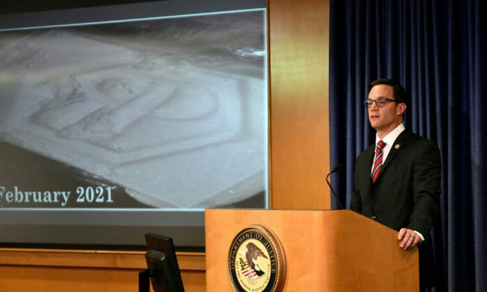 Acting U.S. Attorney Randy Grossman speaks during a press conference in San Diego, on June 8, 2021. (Patrick T. Fallon/AFP via Getty Images)