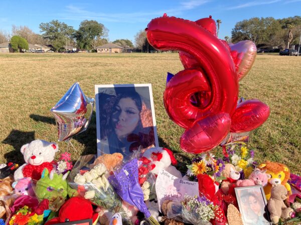 Diamond Alvarez makeshift memorial