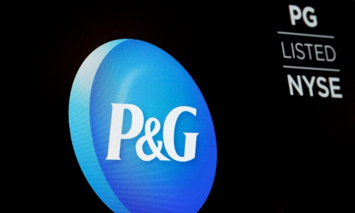 The logo for Procter & Gamble Co. is displayed on a screen on the floor of the New York Stock Exchange (NYSE) in New York, on June 27, 2018. (Brendan McDermid/Reuters)