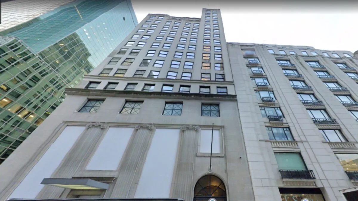 The office building where Pioneer Merger Corp. locates in New York City, in September 2021. (Google Maps//Screenshot via The Epoch Times)