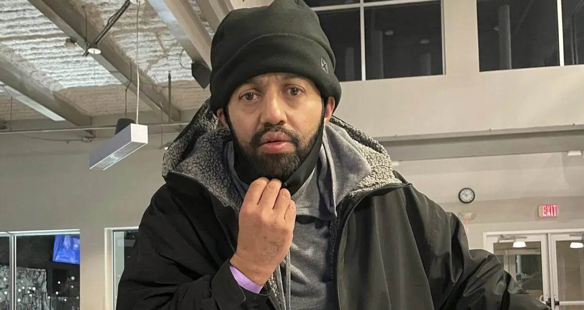 Malik Faisal Akram at a homeless shelter in Dallas on Jan. 2, 2022. (OurCalling, LLC via AP)