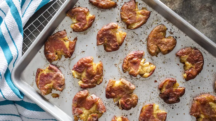 Cooking these potatoes in very salty water seasons them and makes them easy to smash. (Kendra Elizabeth Smith
)
