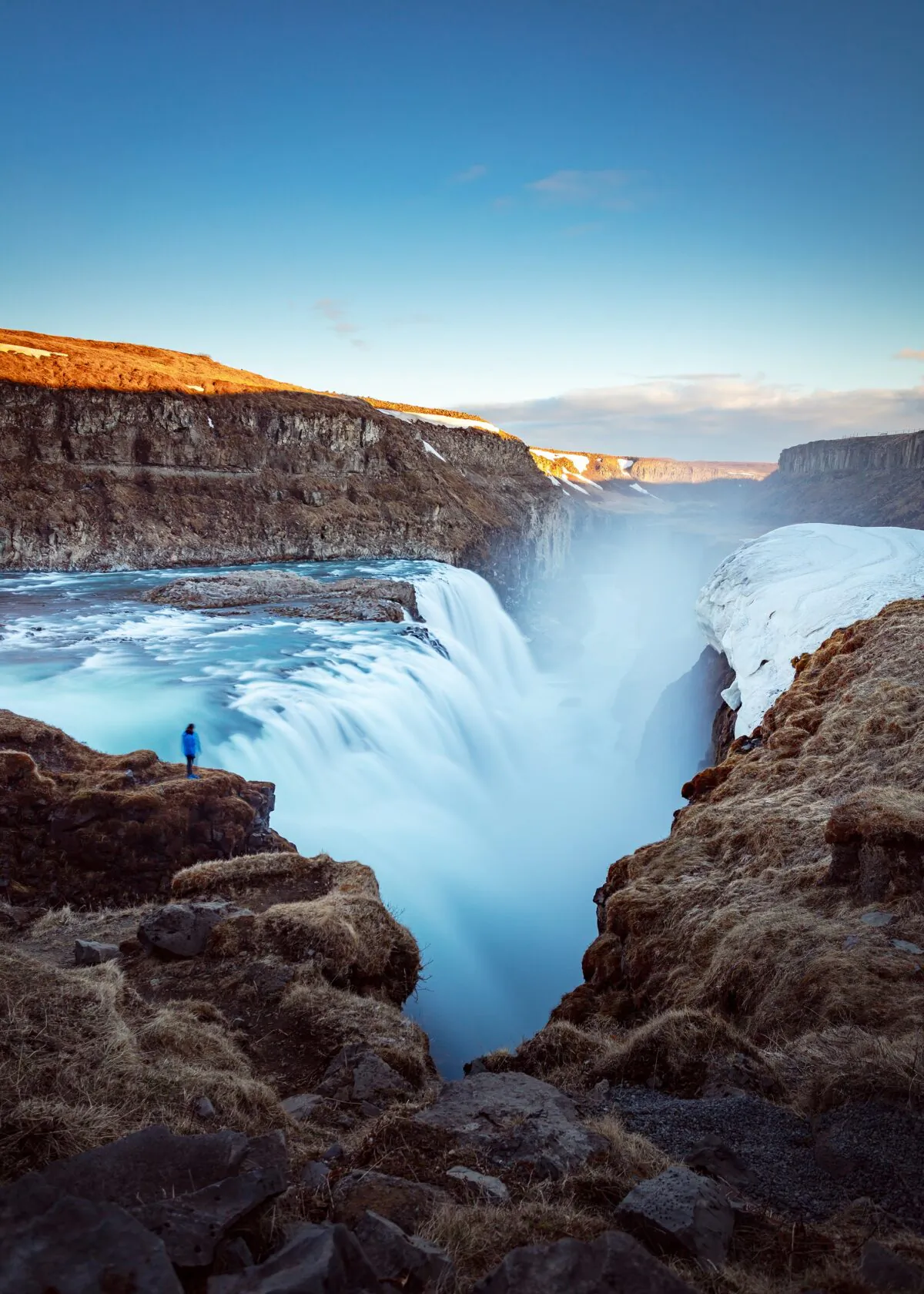 Waterfall in Gullfoss Falls, Iceland. Photo by Khamkéo Vilaysing on Unsplash