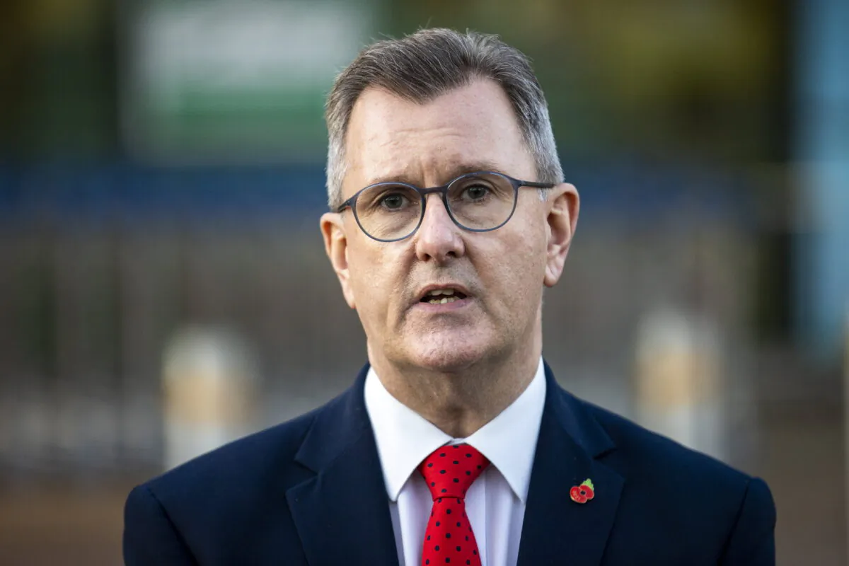 DUP leader Sir Jeffrey Donaldson in an undated file photo. (Liam McBurney/PA)