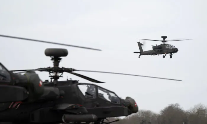 The Apache AH-64E attack helicopter at Wattisham Flying Station (Joe Giddens/PA)