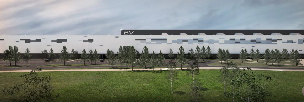 Artist’s impression of the Britishvolt battery gigaplant in Northumberland (Britishvolt/PA)