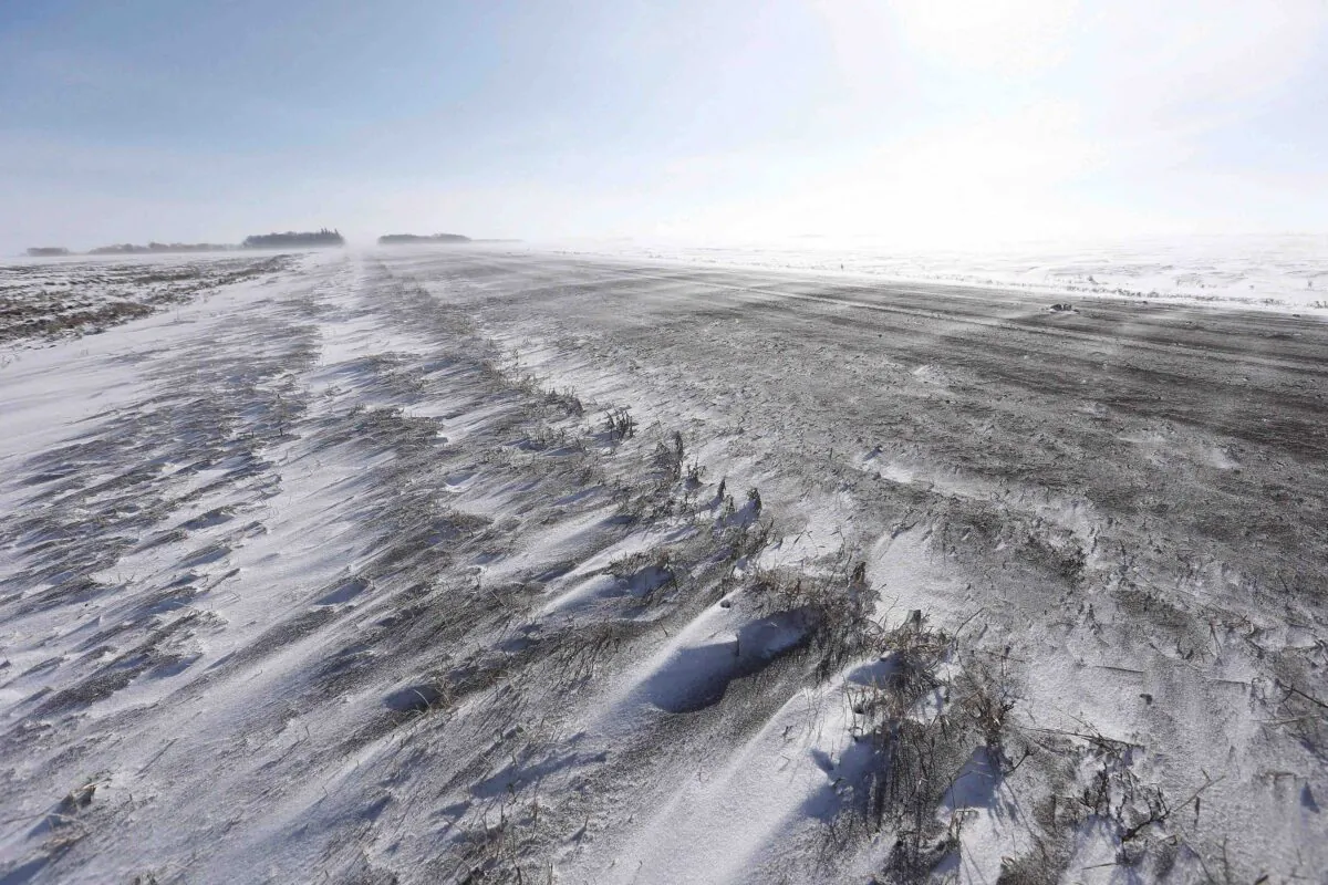 Boundary Road in Emerson, Man. is shown in a March 4, 2017 file photo. (The Canadian Press/John Woods)