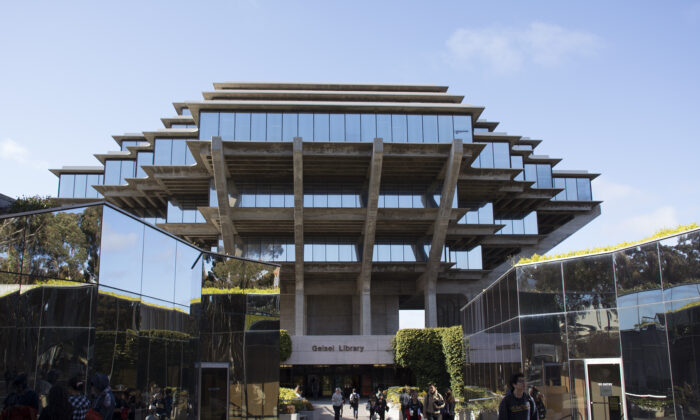 The Geisel Library at the University of California–San Diego in La Jolla, Calif., on May 15, 2018. (Yang Jie/The Epoch Times)