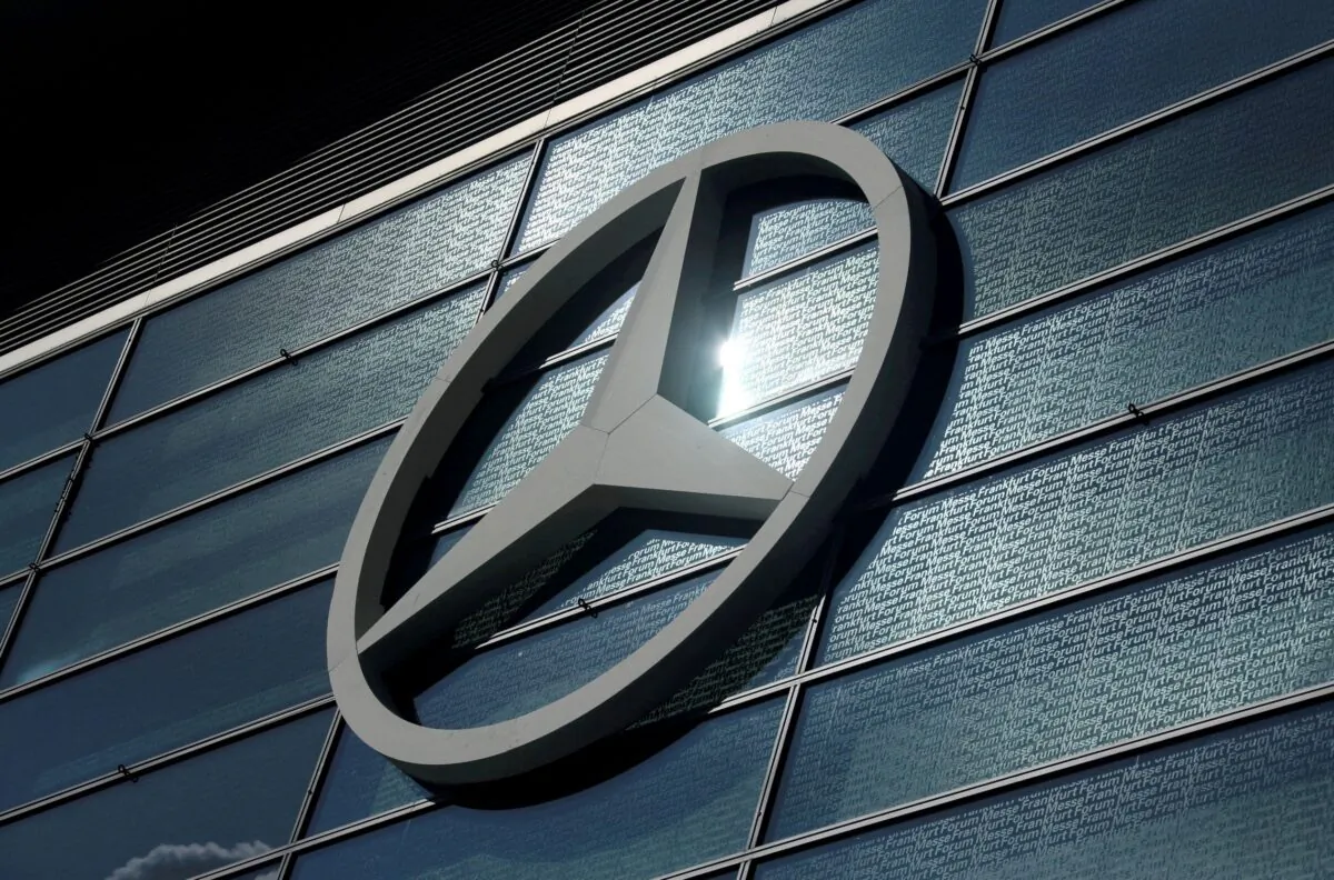 The Mercedes-Benz logo is pictured at the 2019 Frankfurt Motor Show (IAA) in Frankfurt, Germany on Sept. 10, 2019. (Ralph Orlowski/Reuters File Photo)