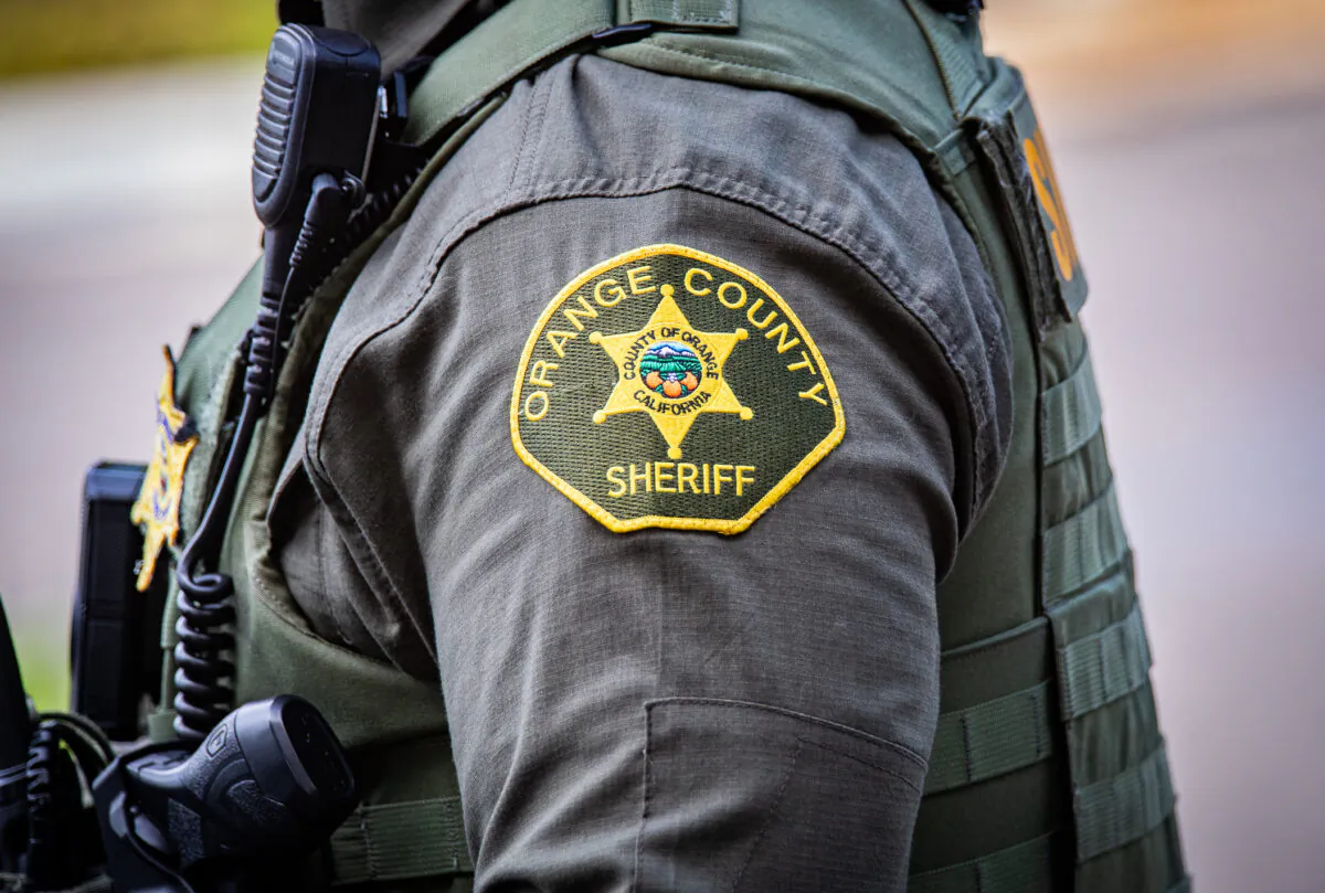 The Orange County Sheriff's Department begin the use of body cameras in Yorba Linda, Calif., Oct. 4, 2021. (John Fredricks/The Epoch Times)
