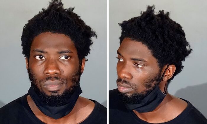 These undated photos show 31-year-old Shawn Laval Smith. (Los Angeles Police Department via AP)

