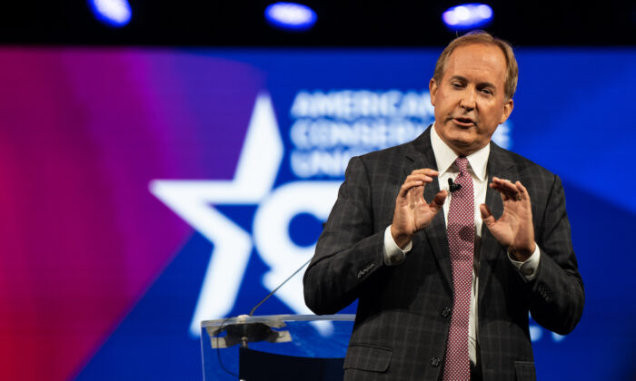 Texas Attorney General Ken Paxton speaks astatine  CPAC astatine  the Hilton Anatole successful  Dallas, Texas, connected  July 11, 2021. (Brandon Bell/Getty Images)