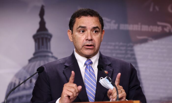 Rep. Henry Cuellar (D-Texas) speaks to reporters in Washington in a file photograph. (Kevin Dietsch/Getty Images)
