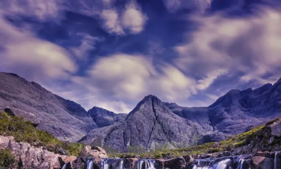 Purple Waterfalls in the United Kingdom