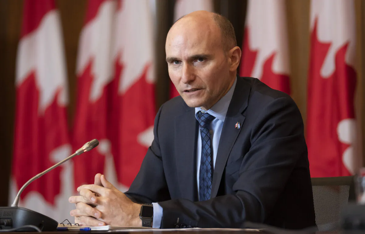 Health Minister Jean-Yves Duclos responds to a question during a news conference in Ottawa on Jan. 19, 2022. (Adrian Wyld/The Canadian Press)