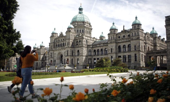 The B.C. Legislature in Victoria in a file photo. (The Canadian Press/Chad Hipolito)
