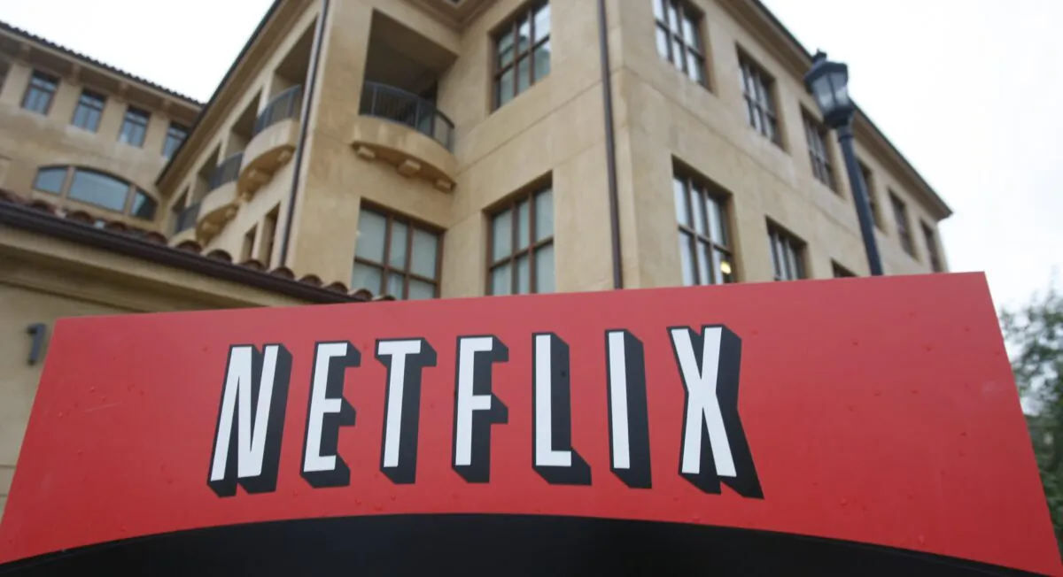 This photo shows the company logo and view of Netflix headquarters in Los Gatos, Calif., on Jan. 29, 2010. (Marcio Jose Sanchez/AP Photo)
