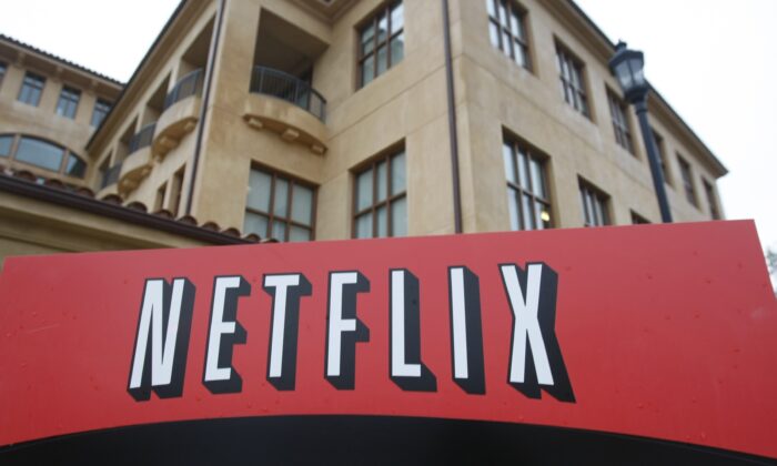 This photo shows the company logo and view of Netflix headquarters in Los Gatos, Calif., on Jan. 29, 2010. (Marcio Jose Sanchez/AP Photo)